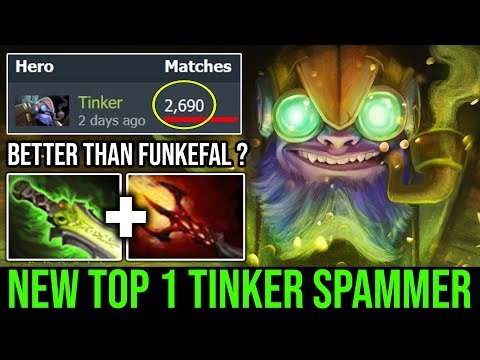 SMURF OF FUNKEFAL? New Tinker God Top 1 Spammer 2600+ Matches LVL 25 DOTAPLUS | Dota 2 WTF Plays