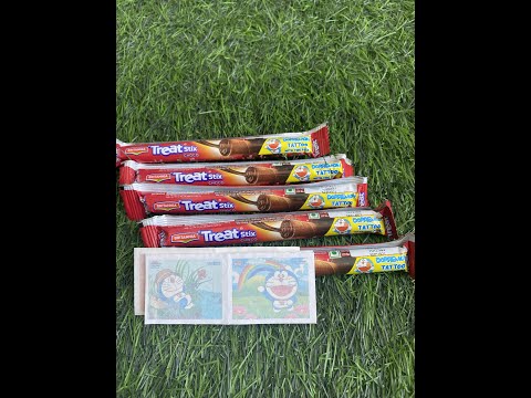 Britannia Treat Choco Sticks - Free Doremon Tattoo