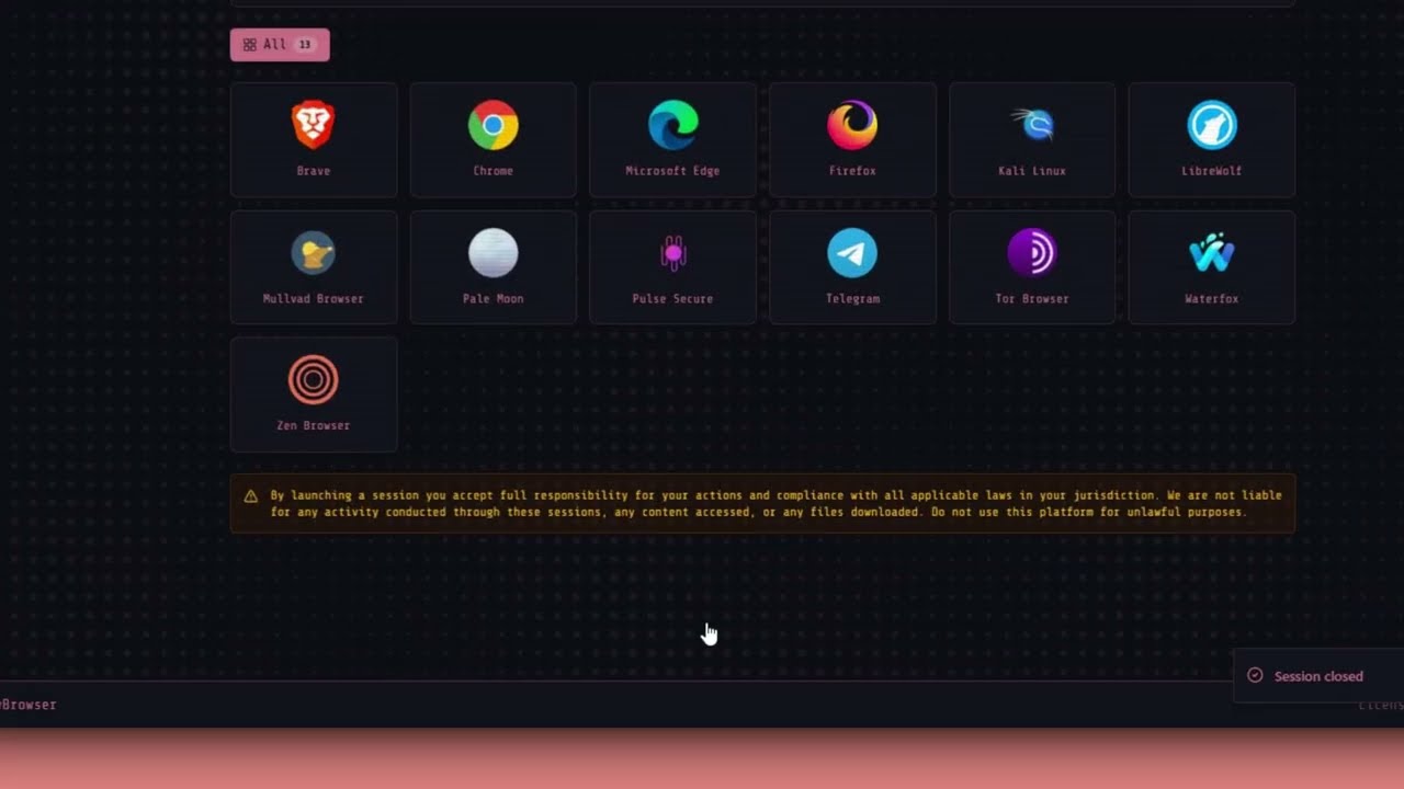 Watch a session being launched