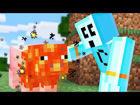 Minecraft but everything I Touch turns to Lava