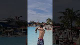 Everyone enjoying Starfish Lagoon at Celebration Key. Carnival Freedom and Carnival Dream #cruise