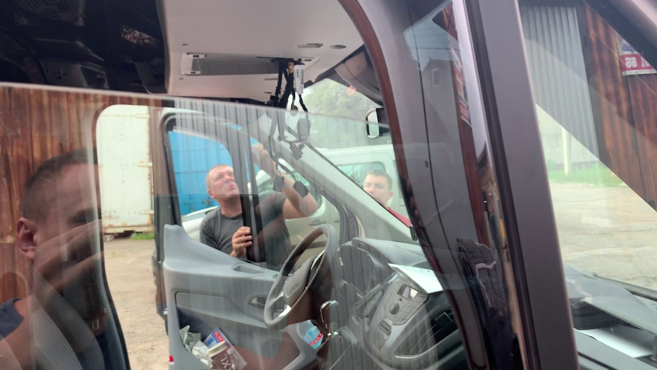 Ford Transit 2014- гг. Ветровики вставные (2 шт, HIC) Video 1