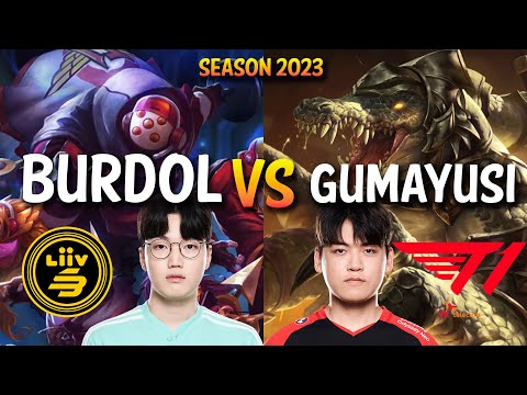 LSB Burdol vs T1 Gumayusi - Burdol JAX vs RENEKTON Top - KR Ranked