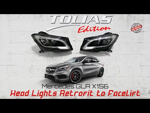 Mercedes GLA x156 Headlights retrofit to facelift !!!