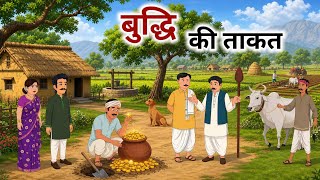 Download lagu बुद्धि की ताकत l New Hindi cartoon story l Village cartoon story l Moral Story in Hindi  mp3