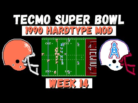 1990 Tecmo Super Bowl - Browns vs Oilers Week 14 - NES