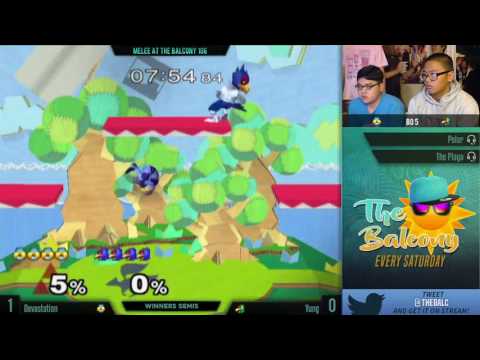 Melee @ the Balcony 105 (The Final Balc) - Winners Semis ft. Yung (Falco) VS Devastation (Sheik)