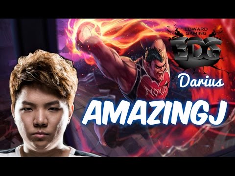 EDG AmazingJ DARIUS Top vs "The Shy" Fiora Patch 5.17 | League of Legends