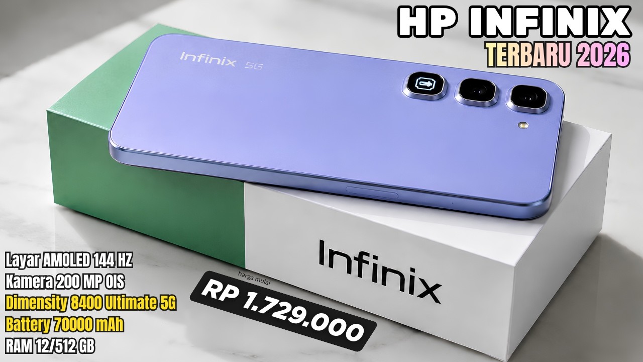 BARU RILIS‼️7000mAh, 12/512GB, 200 MP OIS - HP INFINIX TERBARU DAN TERBAIK AGUSTUS 2026