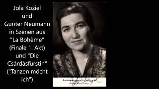 Günter Neumann singt zwei Duette mit Jola Koziel (Bohème, Csárdásfürstin)