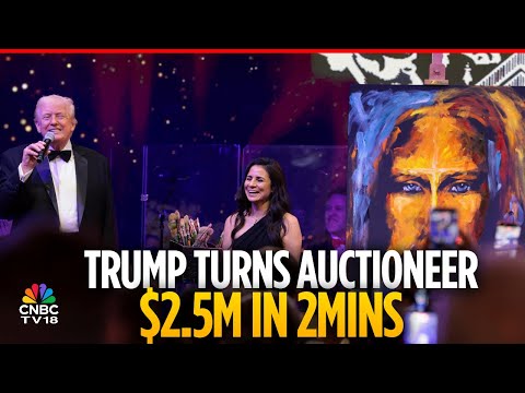 Donald Trump Hosts A Charity Auction LIVE At His 2026 New Year Eve Party | Jesus Portrait | N18G