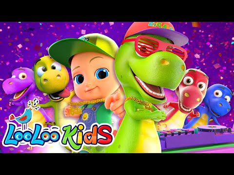 Five Little Dinos 🦖🎶 | LooLoo Kids – Zigaloo & Dinosaur Song for Kids