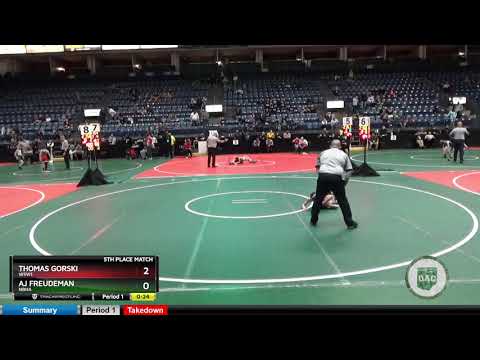 Thomas Gorski vs AJ Freudeman 2021 GS State D3 75 5th place