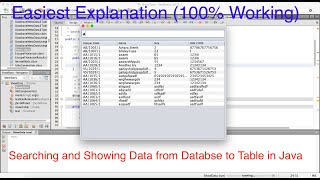 Download the video "Searching and Showing data in Table from the Database using TextField in Java Netbeans."