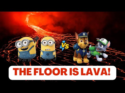Paw Patrol Vs Minions Brain Break! The Floor is Lava Exercise Dance Party!