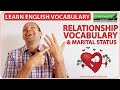 Learn English Vocabulary: Marital Status and Relationship Vocabulary