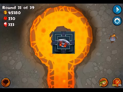 Bloons Monkey City Mobile - Volcano keyhole - Hard and heavy