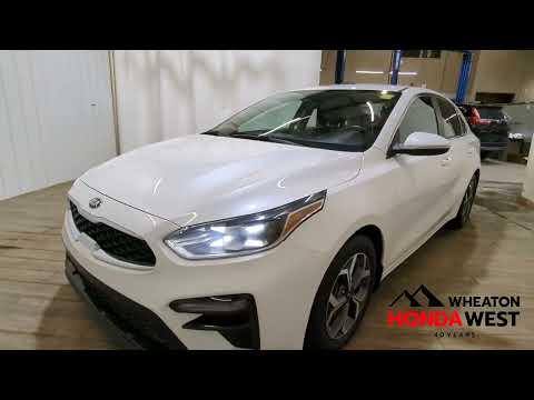 2019 Kia Forte EX IVT in White for sale at Wheaton Honda West in Calgary, AB