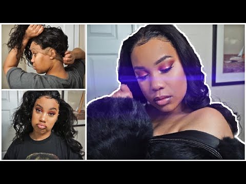 GRWM | Applying a 360 Frontal Wig & Holiday Makeup | CocoBlack Hair