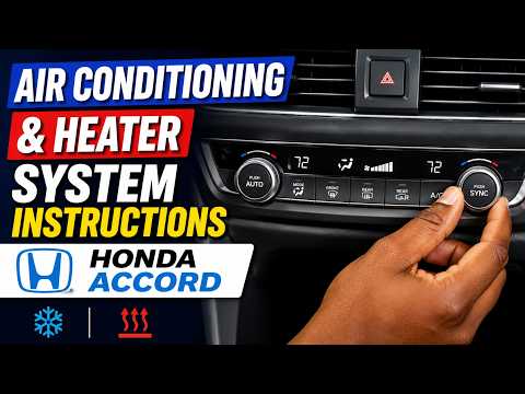 Air conditioning and heater system instructions for Honda Accord
