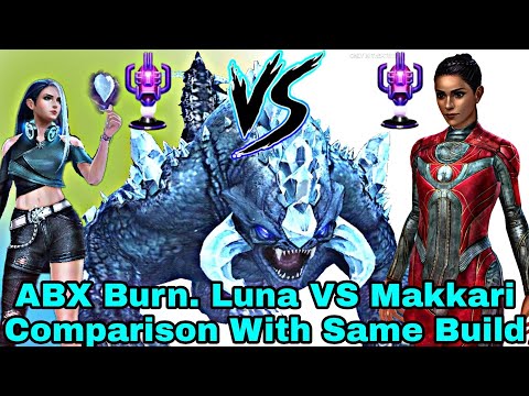 Makkari VS Luna Snow Comparison On ABX Burn Speed Super Hero Female With Rage - Marvel Future Fight