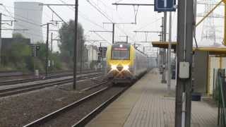 preview picture of video 'trains Züge treinen, tog, station Ruisbroek, Belgium, 11-10-2013'