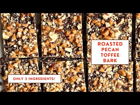 3-Ingredient Pecan Toffee Bark | Easy No-Bake Holiday Treat