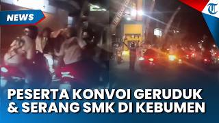 Peserta Konvoi Geruduk SMK di Kebumen, Tedang dan Pukul Gerbang Sekolah