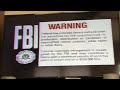 Warner Bros FBI Warning Screen
