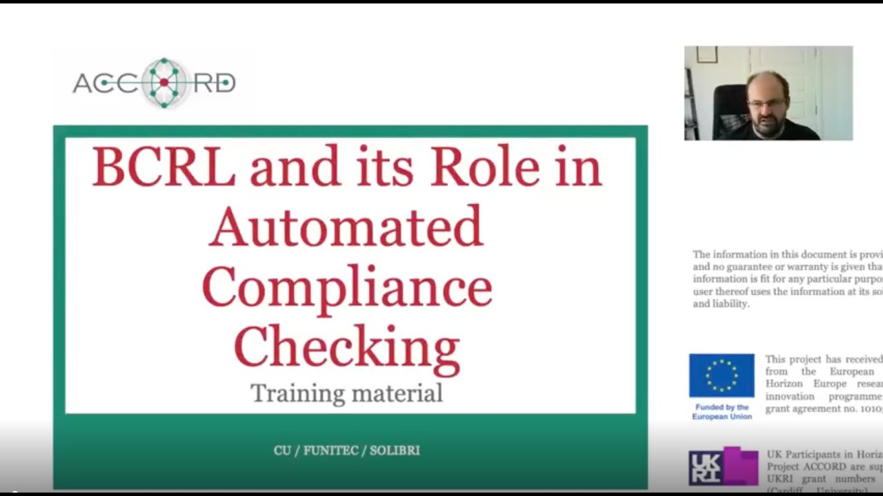Building Compliance Rule Language (BCRL) and its role in automated compliance checking.