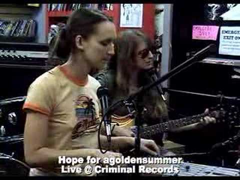 Hope for agoldensummer - live @ Criminal Records (RSD)