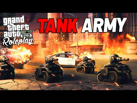 TROLLING THE COPS WITH AN RC TANK ARMY - GTA RP