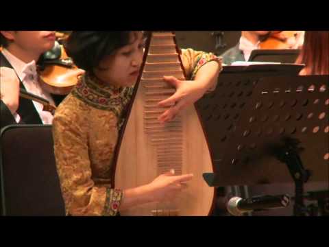 Contemporary music, Lingling Yu / Ya Dai, (part 1) double concerto, by Eric Gaudibert,  琵琶, 笛子