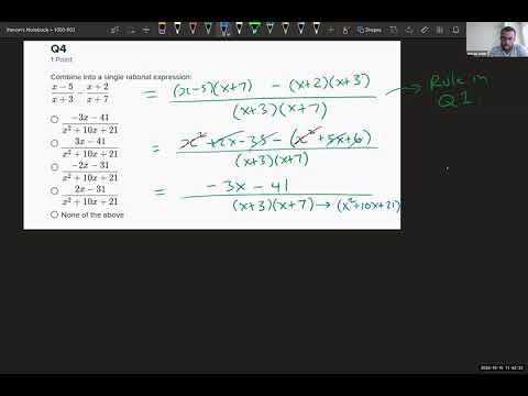Math 1000-R03 Q&A Lecture 6 - Going over quiz 3 + rant