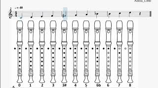 My easy Recorder fingering chart