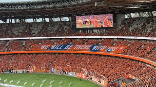 Jリーグ百年構想リーグ　清水エスパルスvsガンバ大阪　試合前の両チーム声援