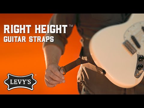 Levy's 3" Ergonomic Garment Leather Guitar Strap w/ Suede Backing & Padding Easy Adjustability - 43" to 57". Black Polyester Webbing & Leather. Split Body Style Allows for Best Positioning on Shoulder to Reduce Fatigue. image 5
