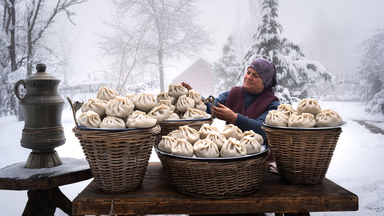 Village Dinner: Homemade Manti from Scratch 🥟🔥