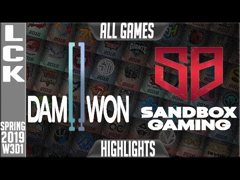 DWG vs SB Highlights ALL GAMES | LCK Spring 2019 Week 3 Day 1 | Damwon Gaming vs Sandbox Gaming