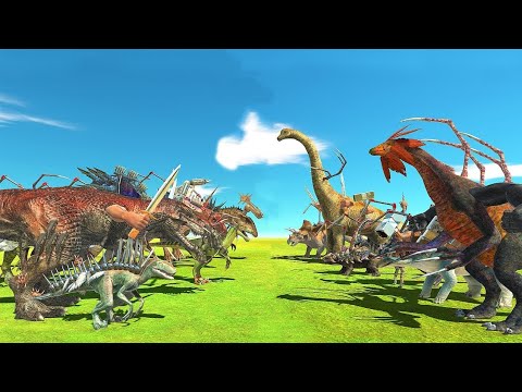 Carnivore Dinosaurs Giganotosaurus team vs Faction - Animal Revolt Battle Simulator | Amaan-T Gaming