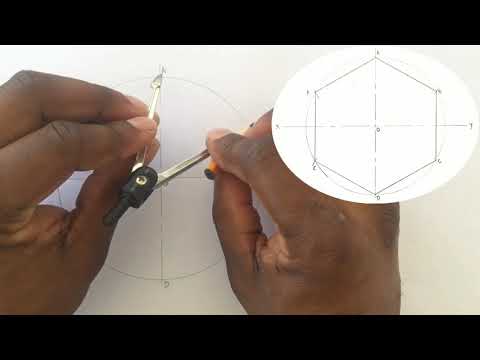 How to draw a HEXAGON inside a Circle ( given the...
