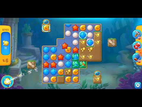 Fishdom. 8743 level no boosters and diamonds. 14 moves