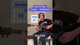 How to Play “Creep” - Radiohead 🎸#guitartok #beginnerguitar #guitarlesson #acousticcover
