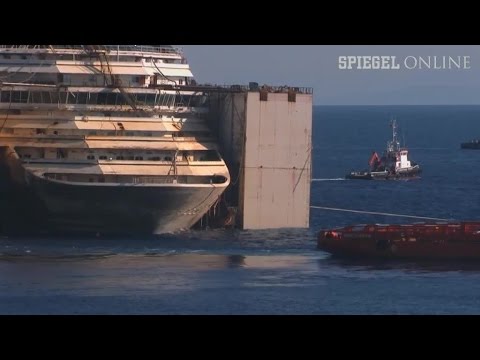 Abtransport der "Costa Concordia": Ein Wrack bewegt sich | DER SPIEGEL