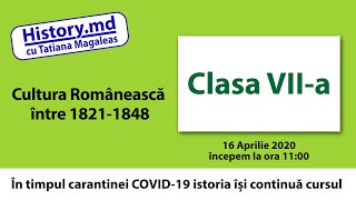 Cultura Românească între 1821-1848.