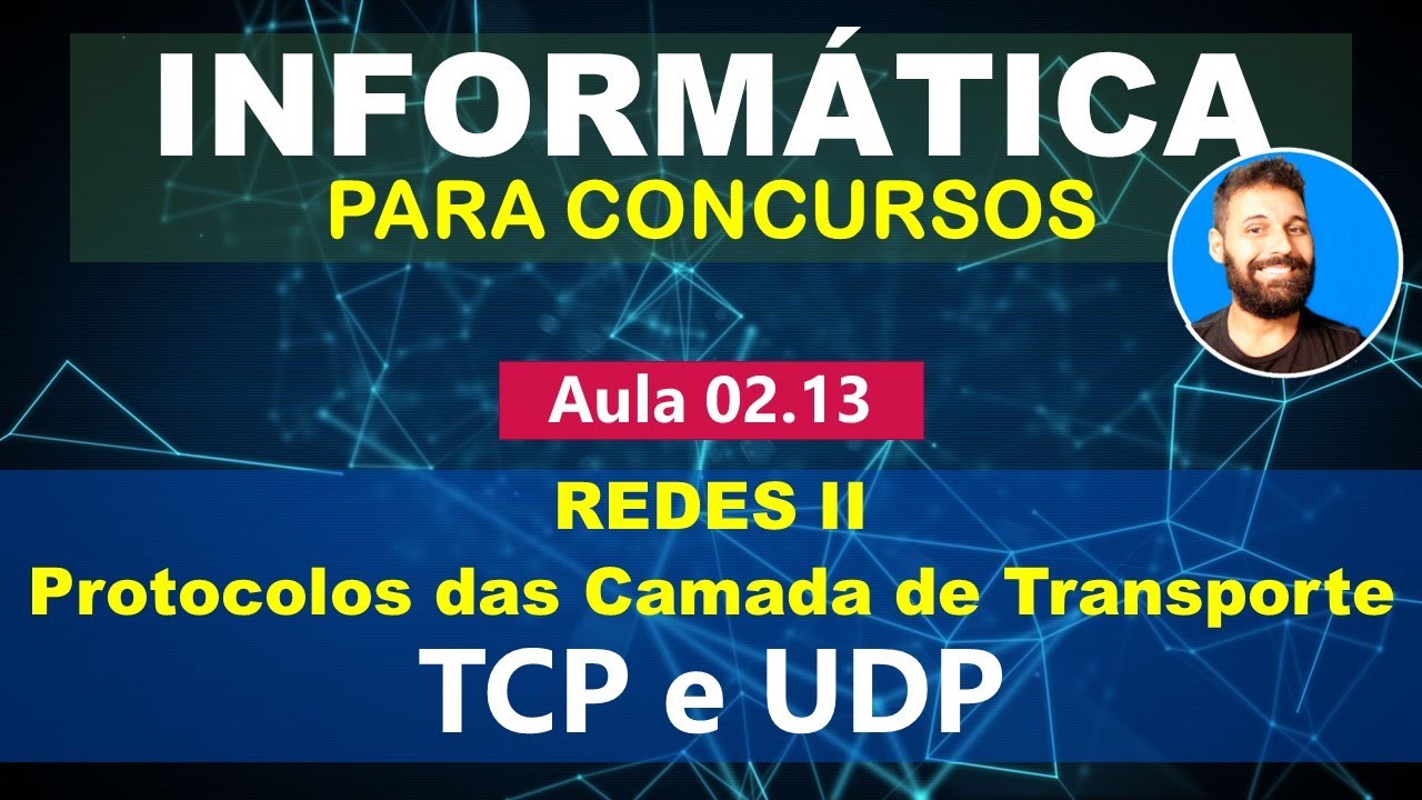 Informática para Concursos - Aula 02.13  - Redes II - Protocolos da Camada de Transporte - TCP e UDP
