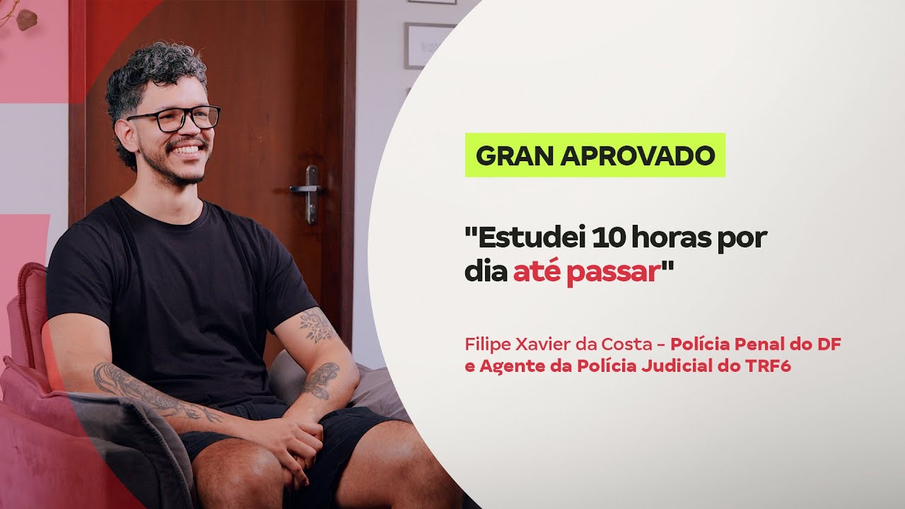 Ele tratou o estudo como emprego (8h às 18h) e conquistou o 3º lugar no TRF6