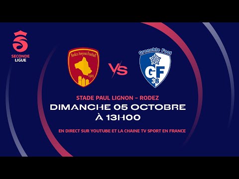 Seconde Ligue : Rodez AF - Grenoble Foot 38 en replay !