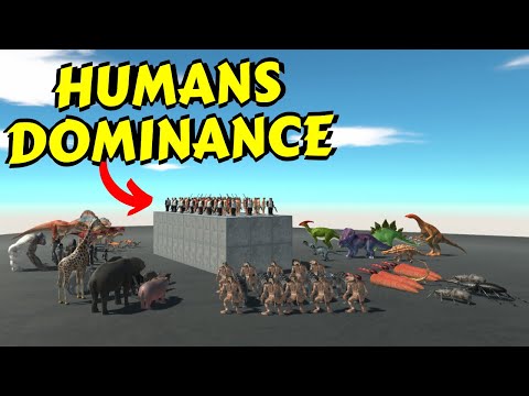 Humans asserting dominance against all UNITS in Animal Revolt Battle Simulator