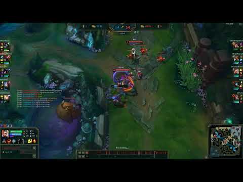 Qiyana dashes through a wall to finish overstepping ADC (Jinx)